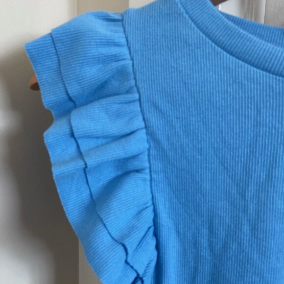 Zara Ruffled Ribbed Shirt - Picture 3 of 5